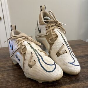 Nike Alpha Menace Pro 3 Football Cleats White Black‎ (CT6649-105) Men Size 7